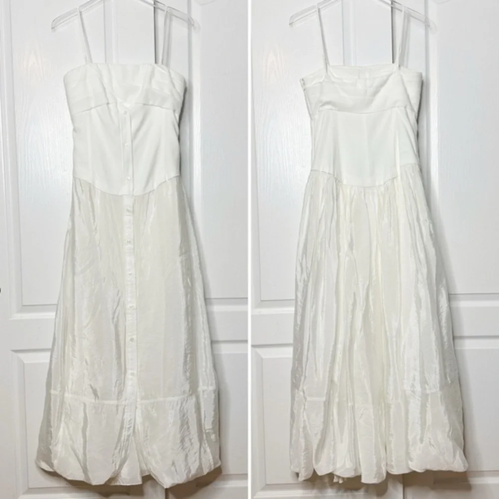 Jonathan Simkhai Ala Parachute‎ Dress - White Size 4 - Picture 5 of 15